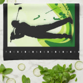 Artsy Golf Player Theedoek (Gevouwen)