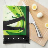 Artsy Golf Player Theedoek (Quarter Fold)