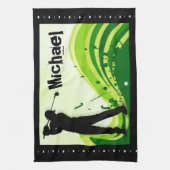 Artsy Golf Player Theedoek (Verticaal)