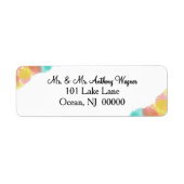 Artsy Gouache Watercolor Wedding  Etiket (Voorkant)