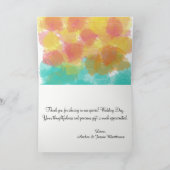 Artsy Gouache Waterverf Wedding Bedankkaart (Binnen)