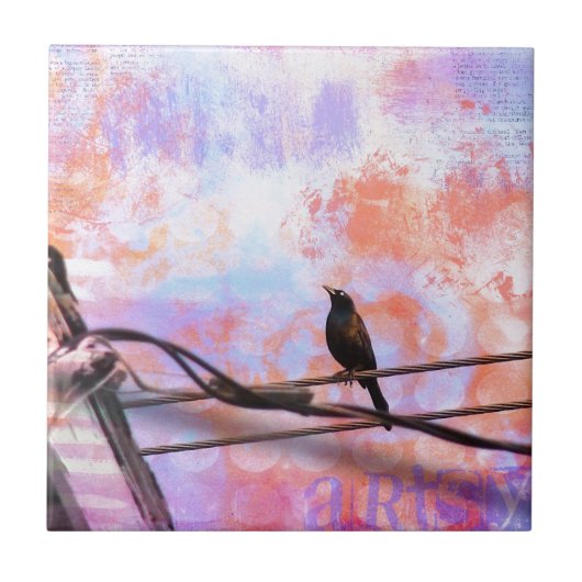 Artsy Grackle Tegeltje (Voorkant)