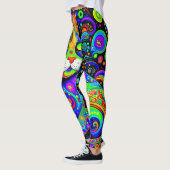Artsy Haight-Ashbury Cat Leggings sur toute impres (Gauche)