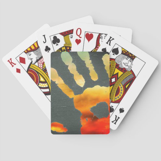 Artsy Handprint Pokerkaarten (Achterkant)