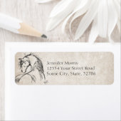 Artsy Horse Head Sketch Etiket (Insitu)