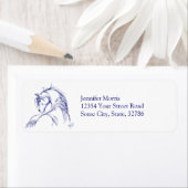 Artsy Horse Head Sketch Etiket (Insitu)