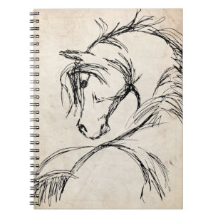 Artsy Horse Head Sketch Notitieboek