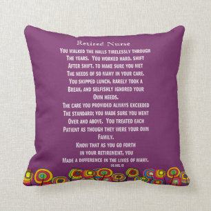 Artsy in ruste Neurse Poem Pillow Navy Plum Kussen