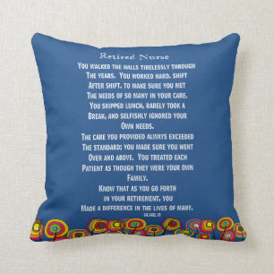 Artsy in ruste zuster Poem Pillow Navy Blue Kussen