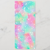 Artsy Kleurrijke Abstracte Verf Daub Polka Dots Menu (Achterkant)