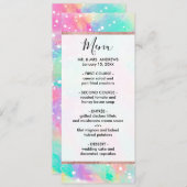 Artsy Kleurrijke Abstracte Verf Daub Polka Dots Menu (Voorkant / Achterkant)