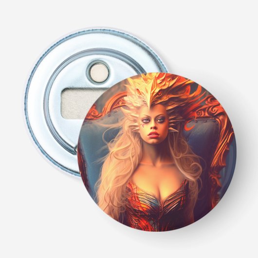 Artsy Lady Button Flesopener (Voorkant)