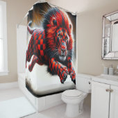 Artsy Lion Douchegordijn (In situ)