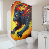 Artsy Lion Douchegordijn (In situ)