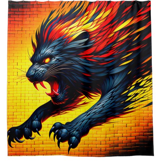 Artsy Lion Douchegordijn (Voorkant)