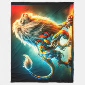 Artsy Lion Fleece Deken (Voorkant)