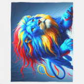 Artsy Lion Fleece Deken (Voorkant)