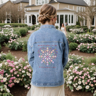 Artsy Mode rose Bleu de Paix Coeur Denim Veste