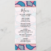 Artsy Modern Girly Koraal Blauw Abstract Geometris Menu (Voorkant)