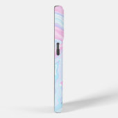 Artsy Modern Pink Blue Marble Swirl Patroon Case-Mate iPhone Case (Achterkant / Rechts)
