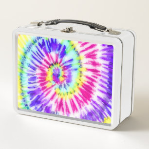 Artsy Neon Rainbow Tie Dye Waterverf Patroon