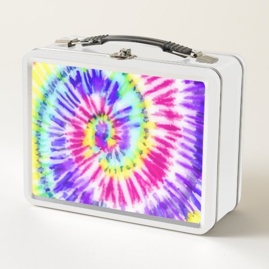 Artsy Neon Rainbow Tie Dye Waterverf Patroon (Voorkant)