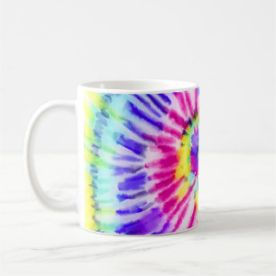 Artsy Neon Rainbow Tie Dye Waterverf Patroon Koffiemok