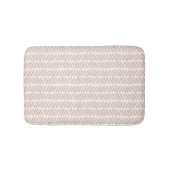 Artsy Neutral Earth Tone Zand Witte Zigzag Stripes Badmat (Voorkant)