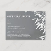 Artsy Oriental Zen Bamboo Shrub Cadeaubon Kortingskaartje (Achterkant)