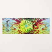 Artsy Paint Strokes Gem Flower Yogamat (Voorkant (horizontaal))