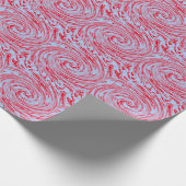 Artsy Patterns Blauw Rood Abstract Waves Kleurrijk Cadeaupapier (Hoek)