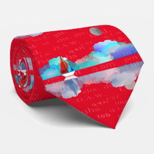 Artsy Pharmacist's Sailboat Stropdas Red