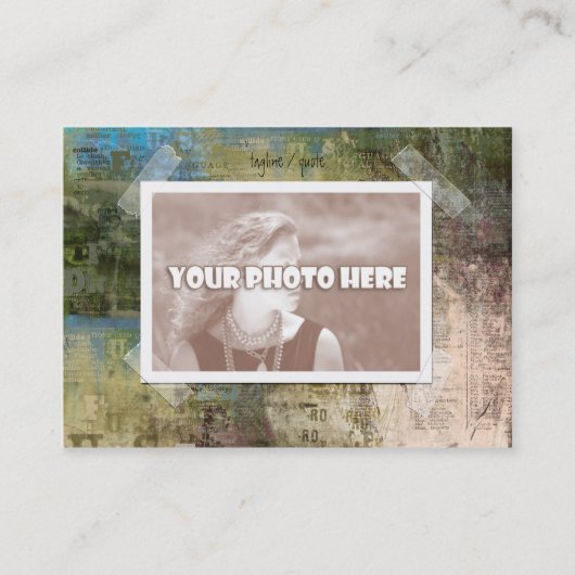 Artsy Photo Lijst Biz Card Visitekaartje (Voorkant)