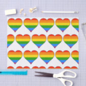 Artsy Rainbow Heart Gay Pride op Wit Tissuepapier (Craft)