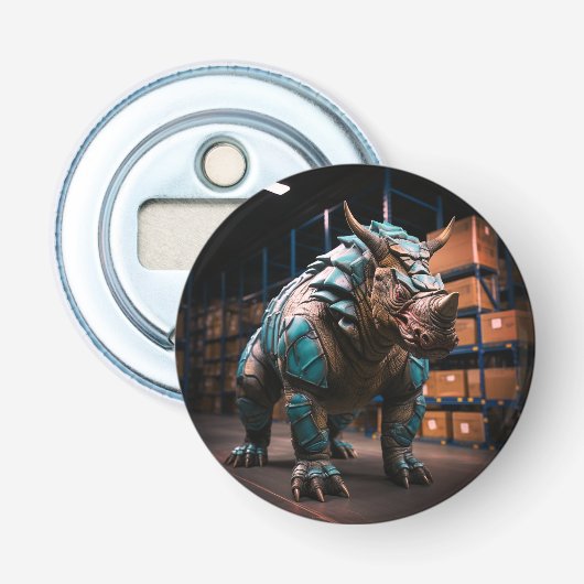 Artsy Rhino Button Flesopener (Voorkant)