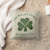 Artsy Shamrock Irish Family Est. Aangepaste datum Kussen (Deken)