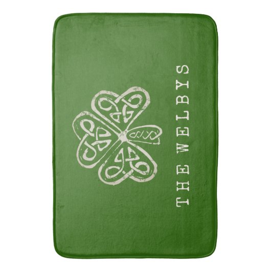 Artsy Shamrock Personalized Irish Home Decor Badmat (Voorkant Verticaal)