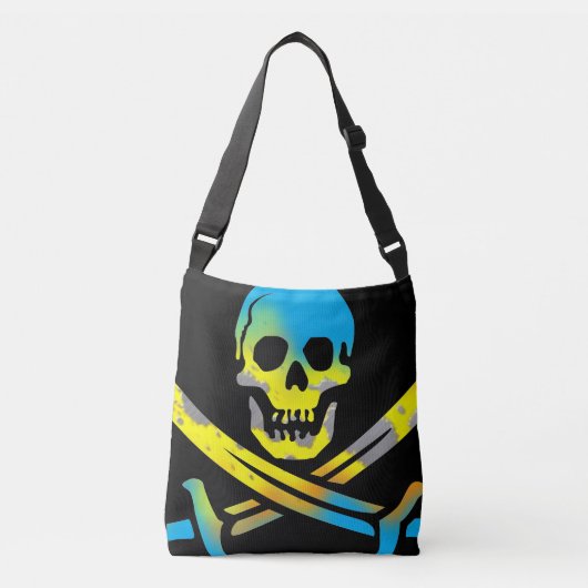 Artsy Skull Crossbody Tas (Voorkant)