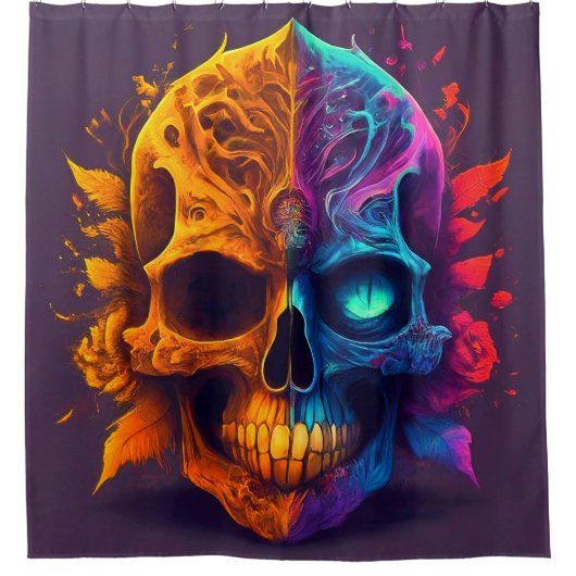 Artsy Skull Douchegordijn (Voorkant)
