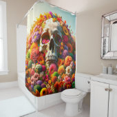 Artsy Skull Douchegordijn (In situ)