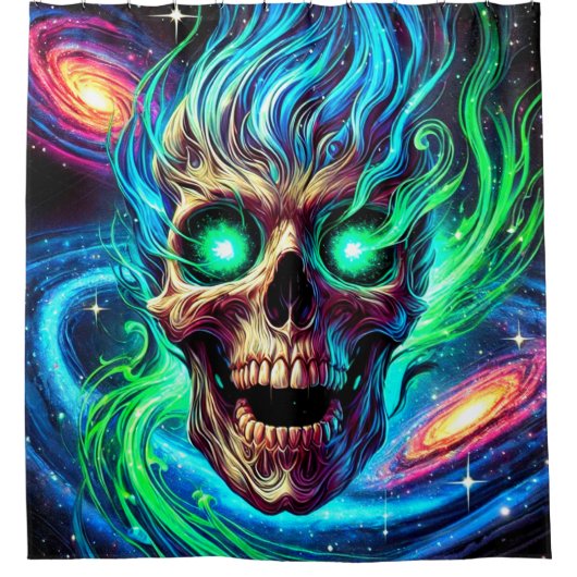 Artsy Skull Douchegordijn (Voorkant)