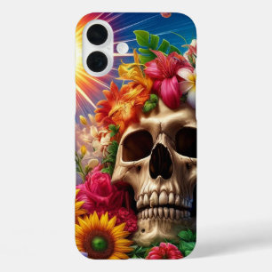 Artsy Skull Telefoonhoesje iPhone 16 Plus Hoesje