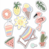 Artsy Summer Fun Tropical Planner Stickers (Voorkant)