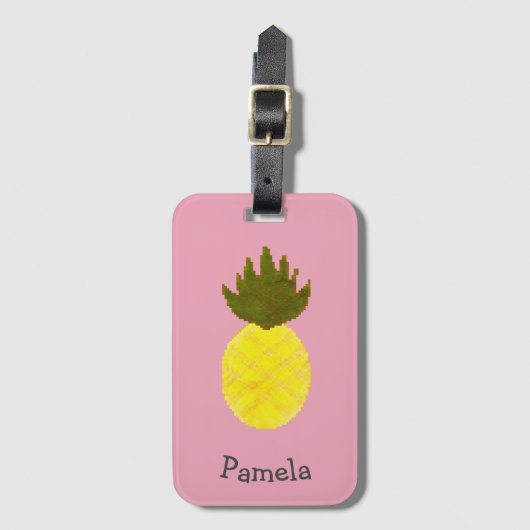 Artsy Summertime Pineapple Bagagelabel (Voorkant (verticaal))