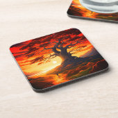 Artsy Sunset Bier Onderzetter (Linkerzijde)