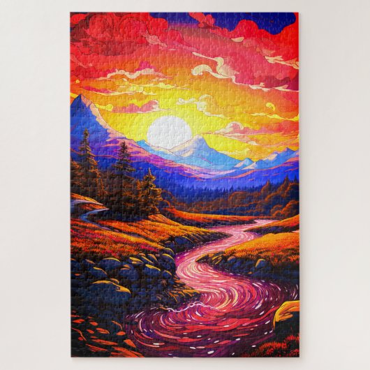 Artsy Sunset Legpuzzel (Verticaal)