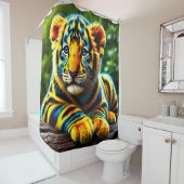Artsy Tiger Douchegordijn (In situ)