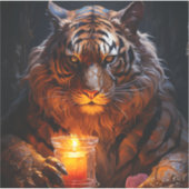 Artsy Tiger Sticker (Voorkant)