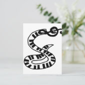 Artsy-toetsenbord en Treble Clef Snake Art Briefkaart (Staand voorkant)