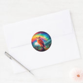 Artsy Uil Ronde Sticker (Envelop)
